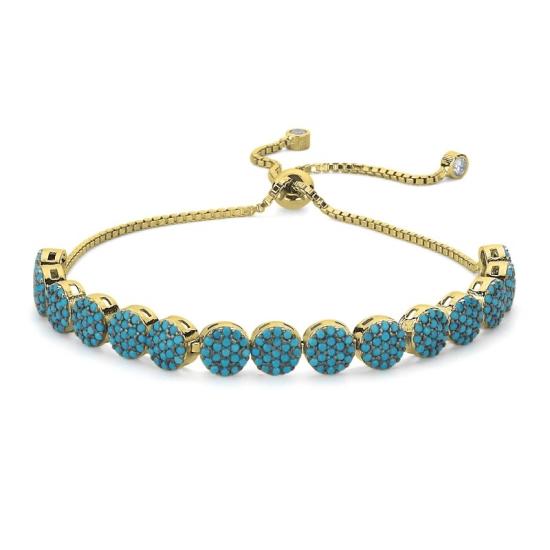 Wholesale Nano Turquoise Adjustable Sliding Bracelet