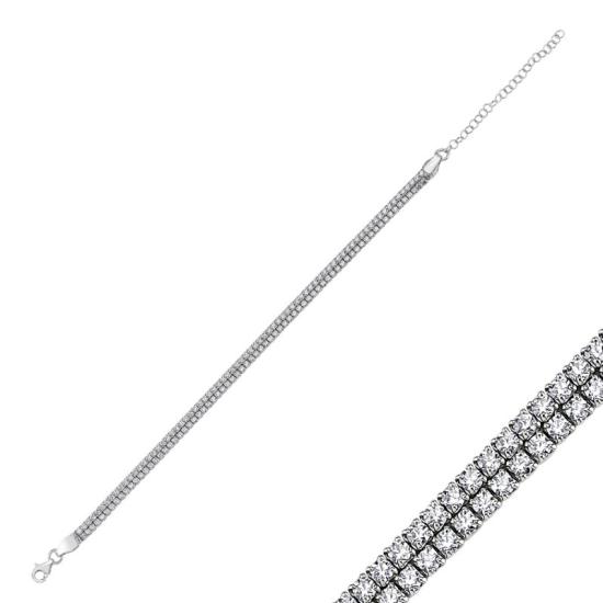 Wholesale Tennis 2 Line 1.75mm CZ Bracelet