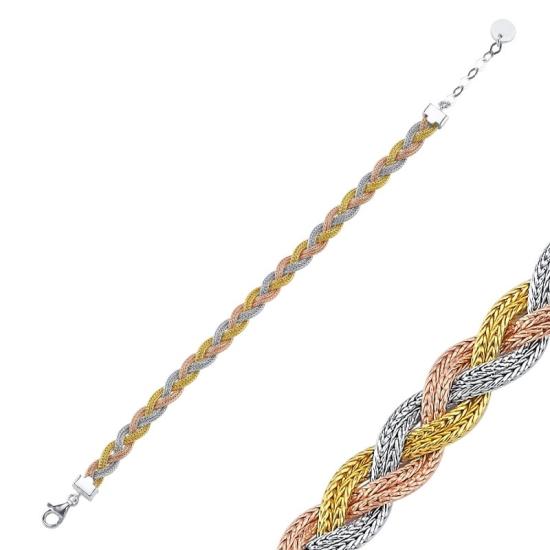 Wholesale Tricolor Wheat Chain Bracelet