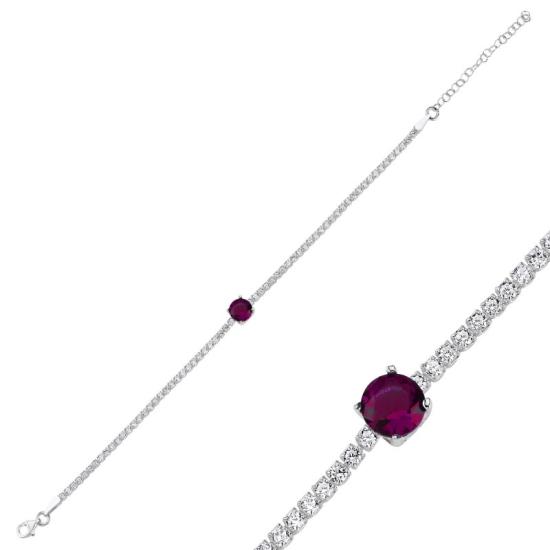 Wholesale Ruby CZ Tennis Bracelet