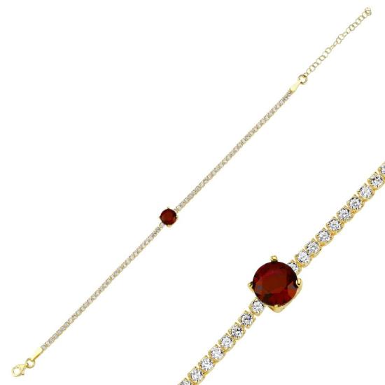 Wholesale Garnet CZ Tennis Bracelet