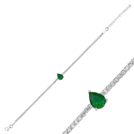 Wholesale Emerald CZ Tennis Bracelet