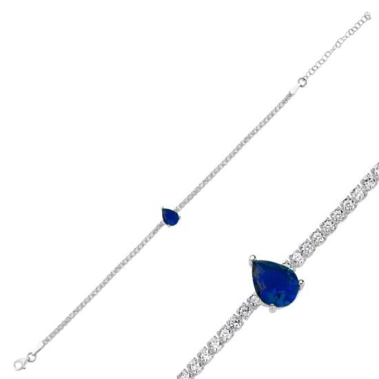 Wholesale Sapphire CZ Tennis Bracelet