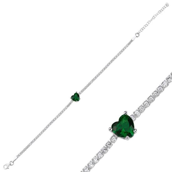 Wholesale Emerald CZ Tennis Bracelet