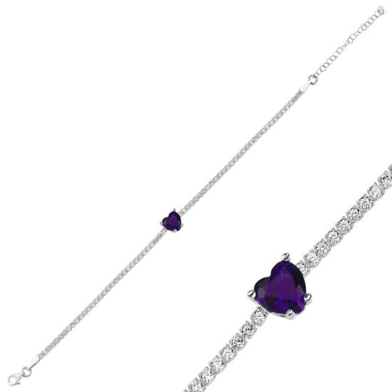 Wholesale Amethyst CZ Tennis Bracelet