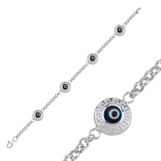 Wholesale Greek Key Evil Eye Bracelet