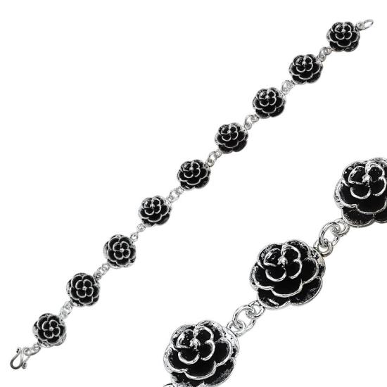 Wholesale Oxidised Rose Stoneless Bracelet