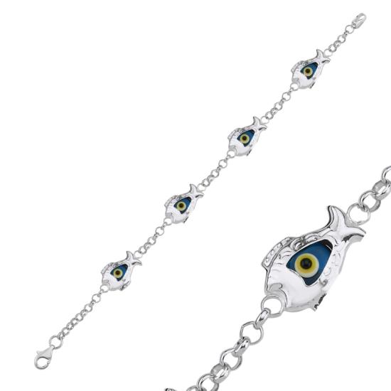 Wholesale Evil Eye Fish Bracelet