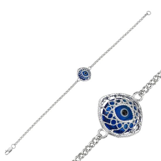 Wholesale Evil Eye Filigree Marquise Bracelet