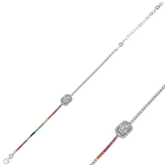 Wholesale Tennis Colored CZ Bracelet