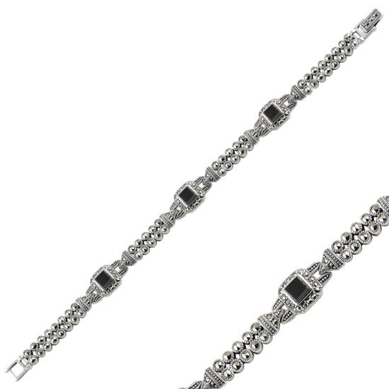 Wholesale Marcasite & Onyx Bracelet