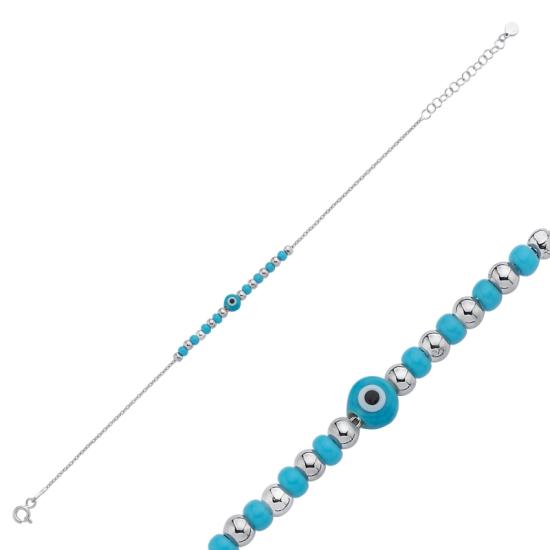 Wholesale Turquoise Evil Eye & Miyuki Beads Bracelet