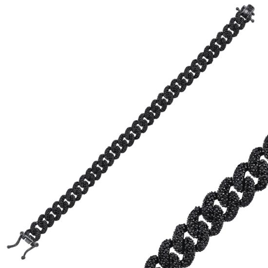 Wholesale Black CZ Curb Bracelet