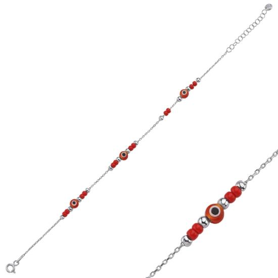 Wholesale Red Evil Eye & Miyuki Beads Bracelet