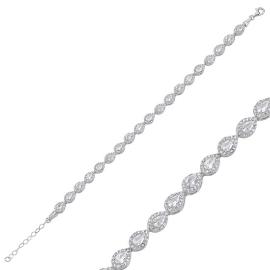 Wholesale CZ Drop Tennis Bracelet