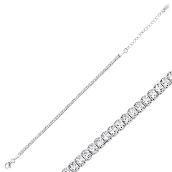 Wholesale 2mm Square CZ Tennis Bracelet