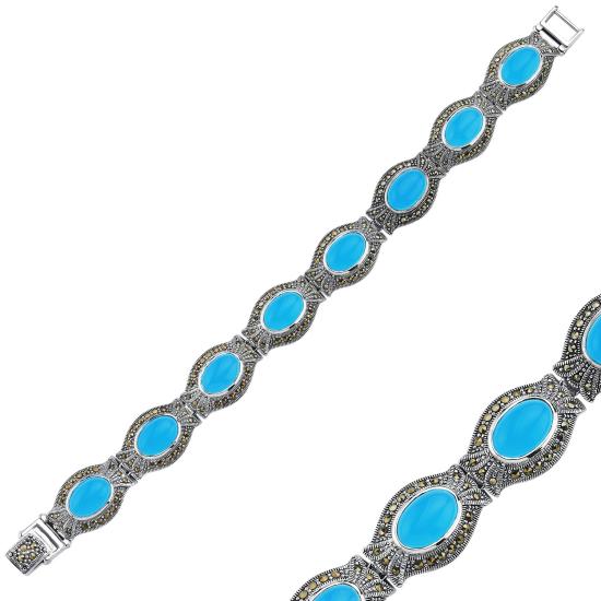 Wholsale Marcasite & Turquoise Bracelet