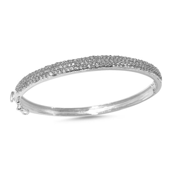 Wholesale CZ Curved Bangle