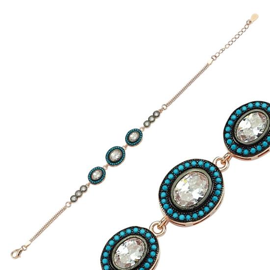 Wholesale CZ Turquoise Stone Bracelet