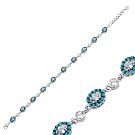 Wholesale CZ Oval Stone Bracelet