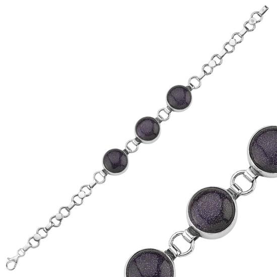 Wholesale Blue Goldstone Handmade Bracelet