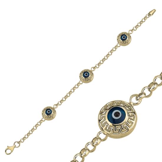 Wholesale Greek Key Evil Eye Bracelet