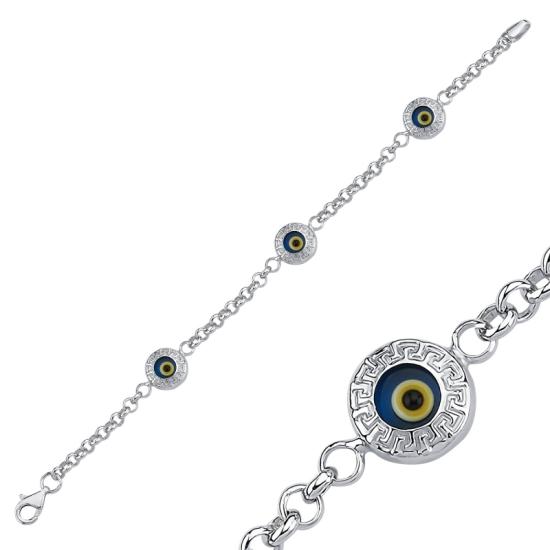 Wholesale Greek Key Evil Eye Bracelet