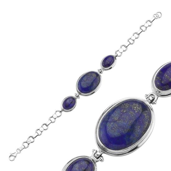 Wholesale Lapis Lazuli Sterling Silver Handmade Bracelet