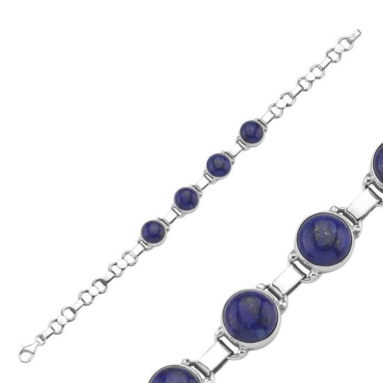 Wholesale Lapis Lazuli Sterling Silver Handmade Bracelet