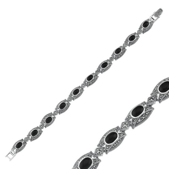 Wholesale Onyx & Marcasite Bracelet