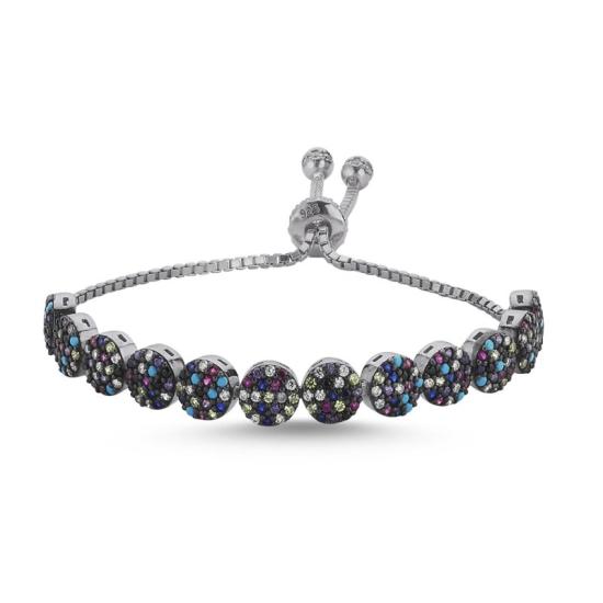 Wholesale Mix CZ Adjustable Sliding Bracelet