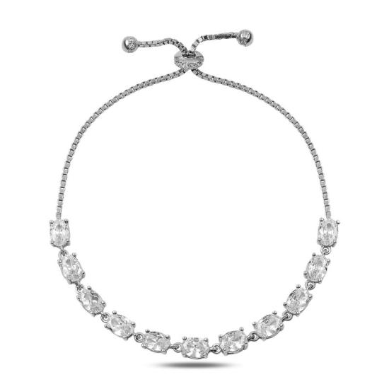 Wholesale CZ Tennis Adjustable Sliding Bracelet