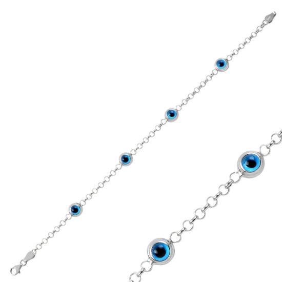 Wholesale Evil Eye Rolo Chain Bracelet