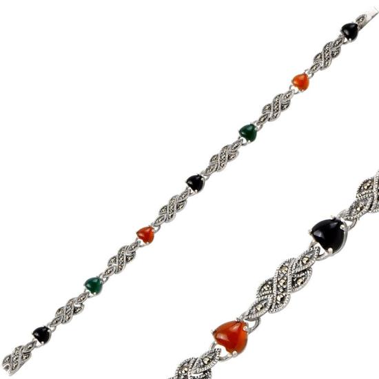 Wholesale Marcasite & Natural Stone Bracelet