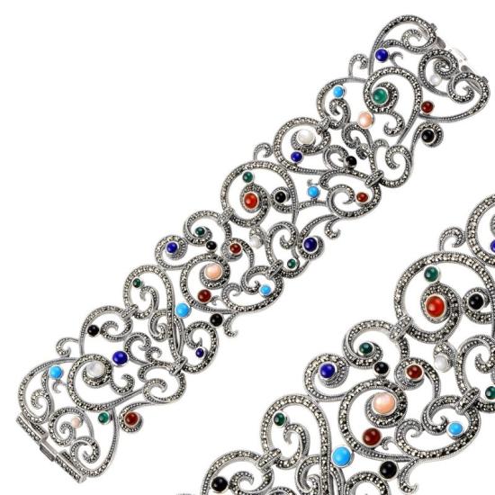 Wholesale Marcasite & Natural Stone Bracelet