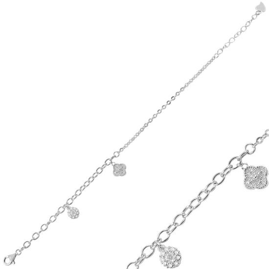 Wholesale CZ Dangle Quatrefoil Bracelet