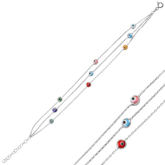 Wholesale Evil Eye 3 Line Bracelet