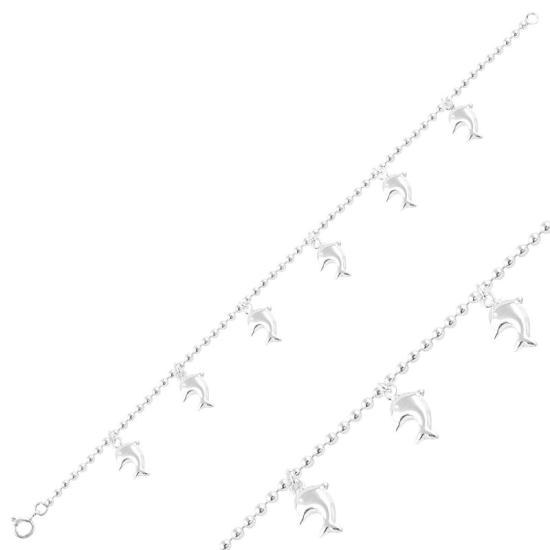 Wholesale Dangle Dolphin Stoneless Bracelet