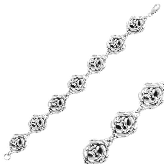 Wholesale Oxidised Rose Stoneless Bracelet