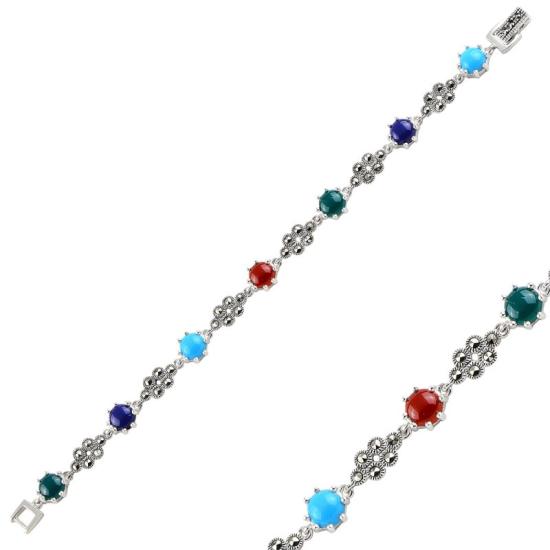 Wholesale Marcasite & Natural Stone Bracelet