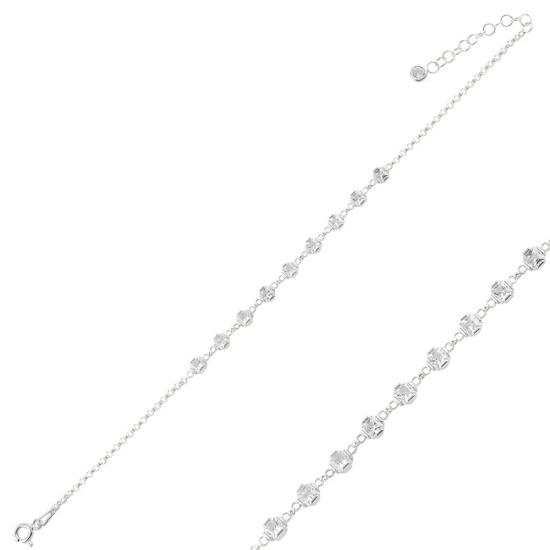 Wholesale Square CZ Rolo Chain Bracelet