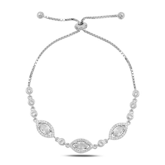 Wholesale Marquise CZ Adjustable Sliding Bracelet