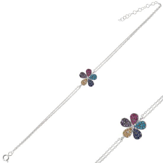 Wholesale Daisy Multi Color CZ Bracelet