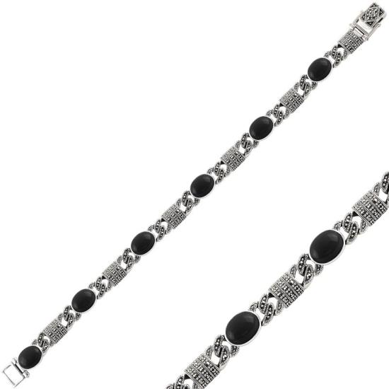 Wholesale Onyx & Marcasite Bracelet