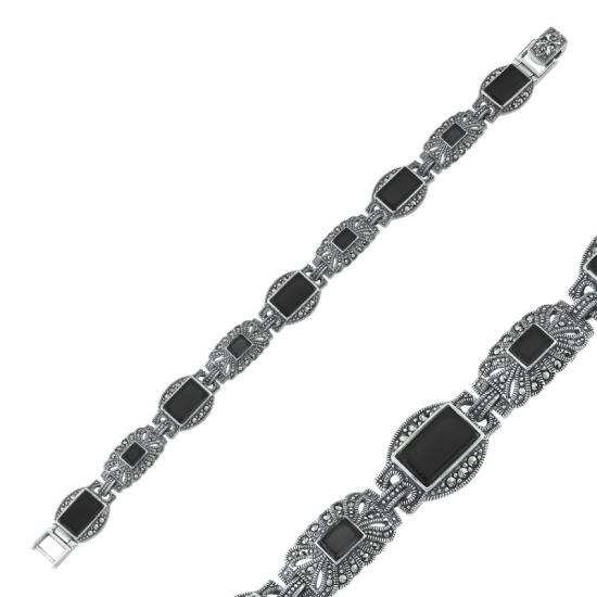 Wholesale Onyx & Marcasite Bracelet