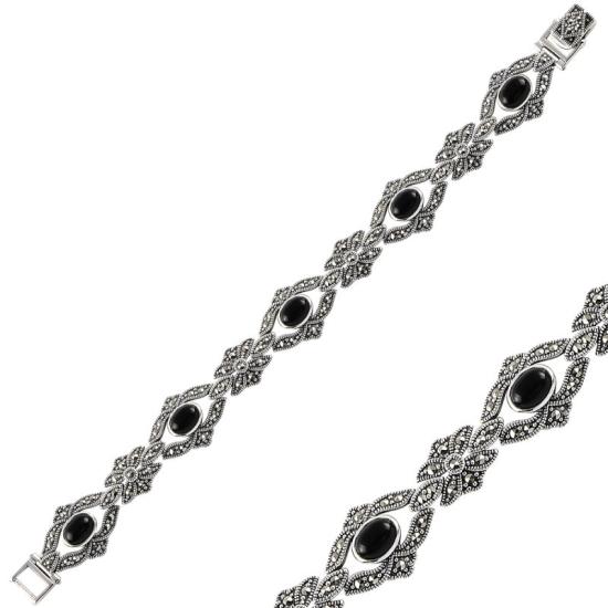 Wholesale Onyx & Marcasite Bracelet