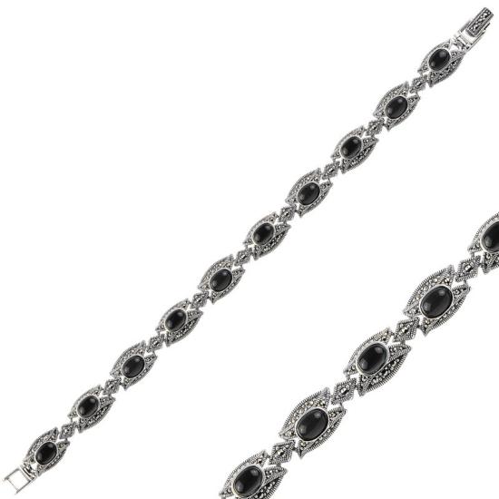 Wholesale Onyx & Marcasite Bracelet