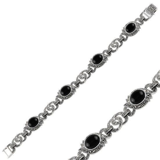 Wholesale Onyx & Marcasite Bracelet