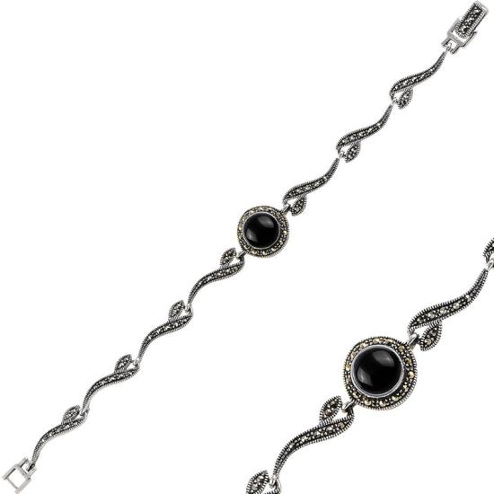 Wholesale Onyx & Marcasite Bracelet