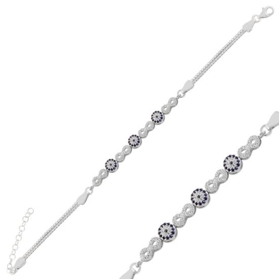 Wholesale CZ Infinity & Evil Eye Bracelet